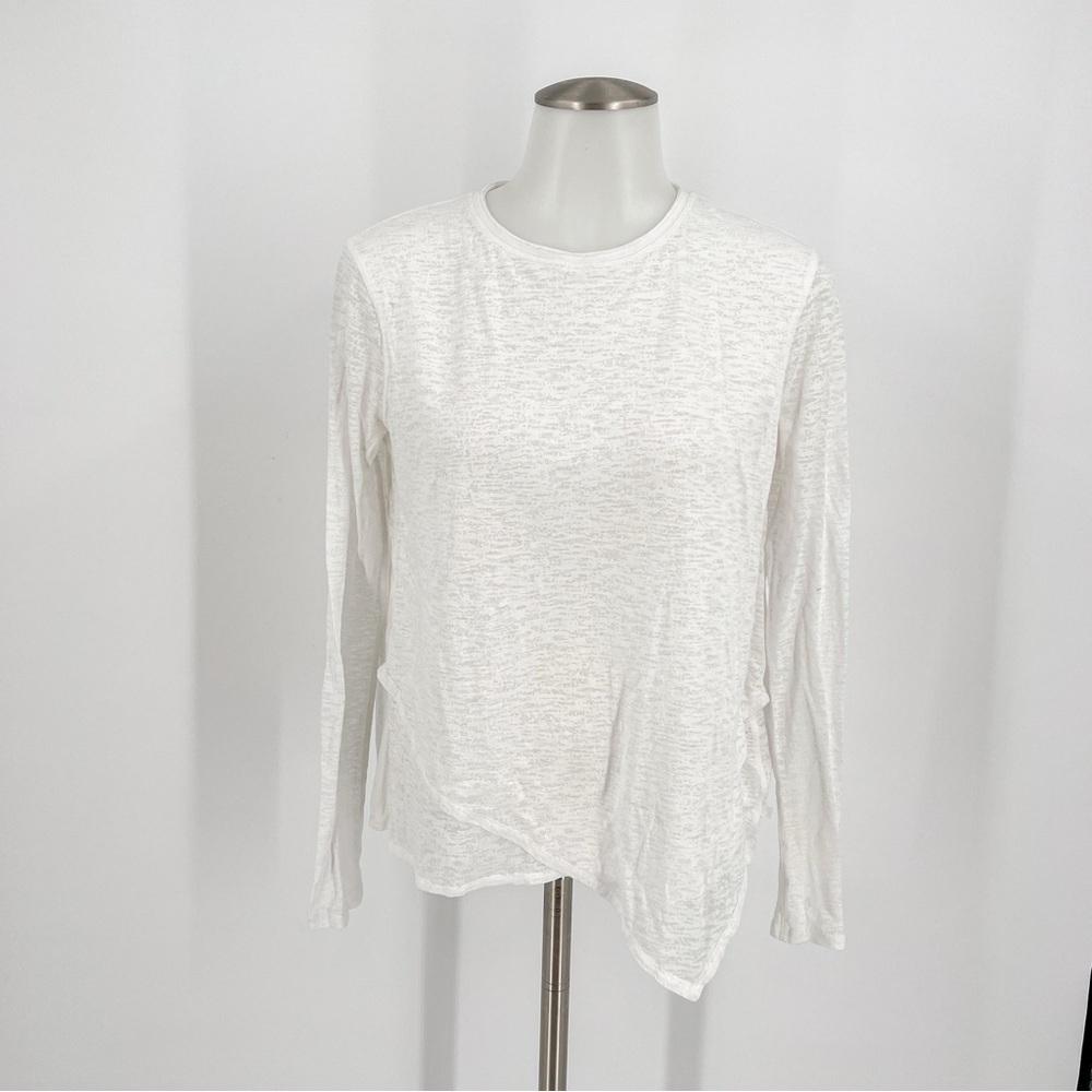Lululemon Womens Sweetest Day Long Sleeve Shirt Burnout Asymmetrical Hem Top
